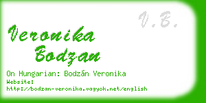 veronika bodzan business card